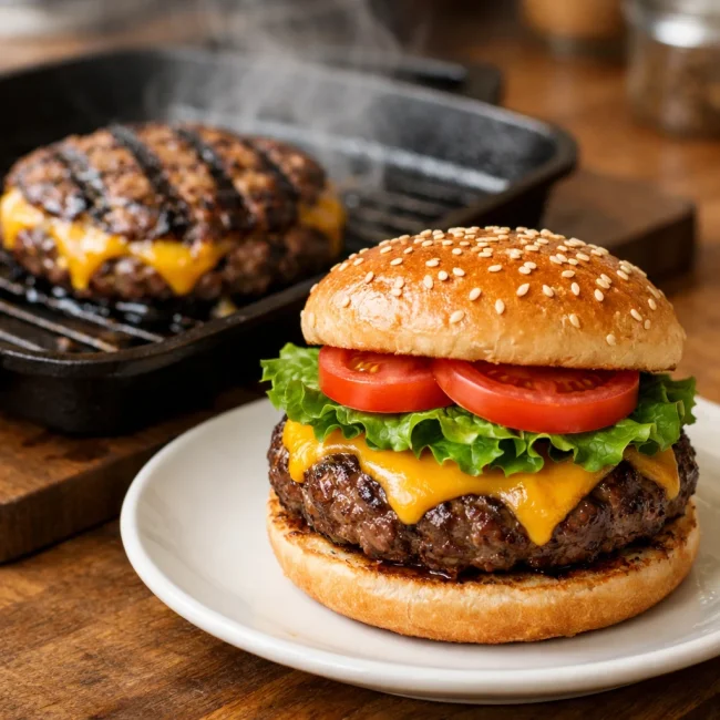 Grilled Indoor Burgers