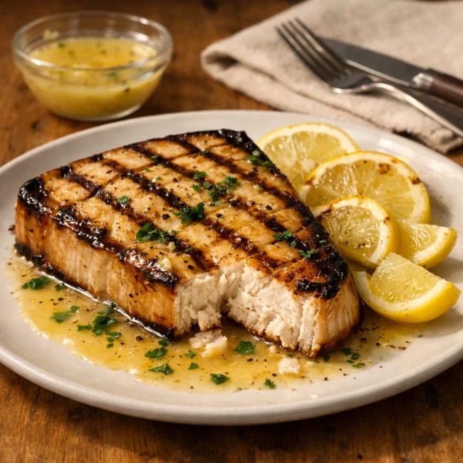 Grilled Swordfish with Lemon Butter