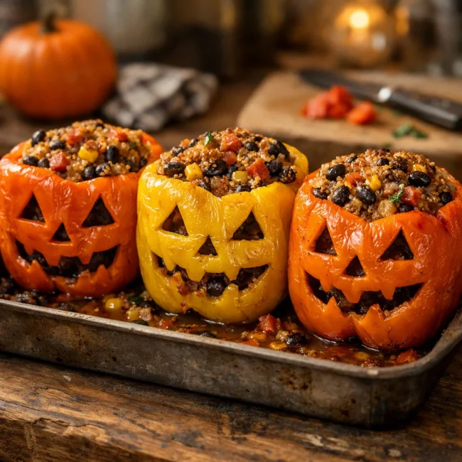 Halloween Stuffed Peppers