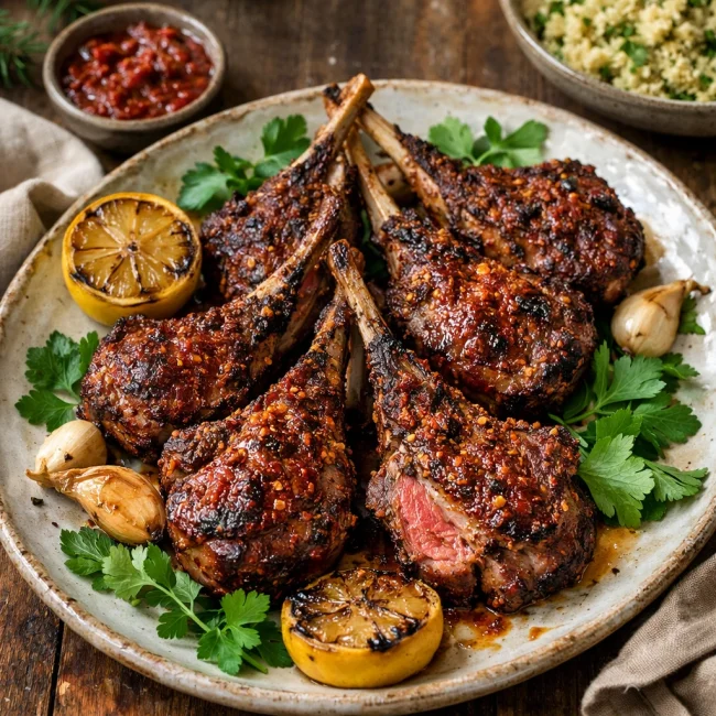 Harissa-Rubbed Lamb Chops