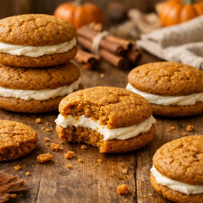 Harvest Pumpkin Sandwich Cookies