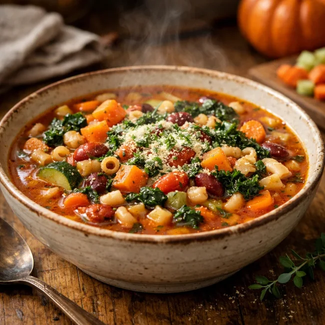 Hearty Autumn Minestrone Soup