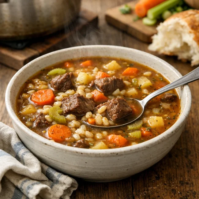 Hearty Beef & Barley Soup