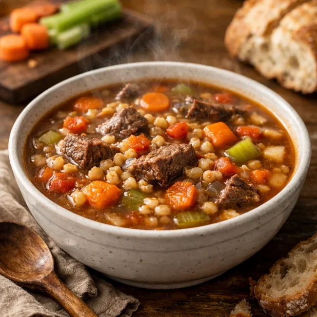 Hearty Beef Barley Soup