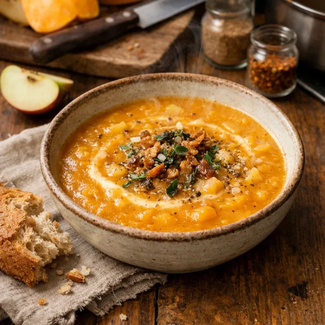 Hearty Butternut Squash & Apple Soup