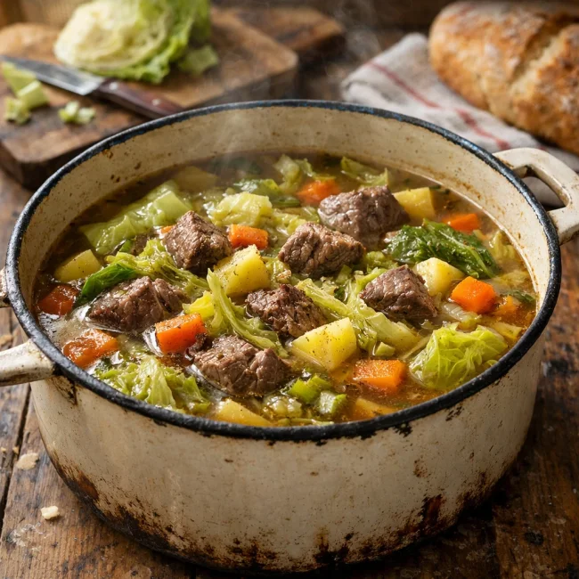 Hearty Cabbage and Beef Soup
