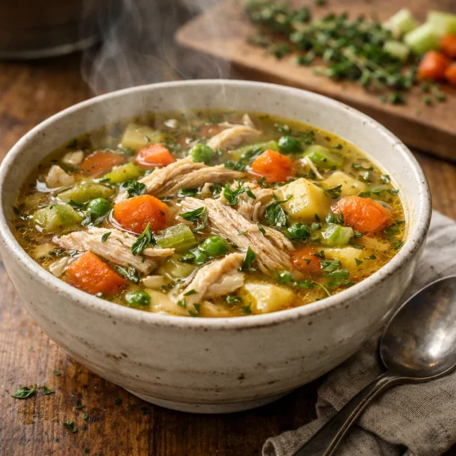 Hearty Chicken & Herb Garden Soup