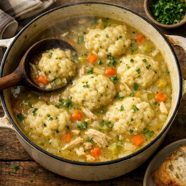 Hearty Chicken and Dumplings Soup