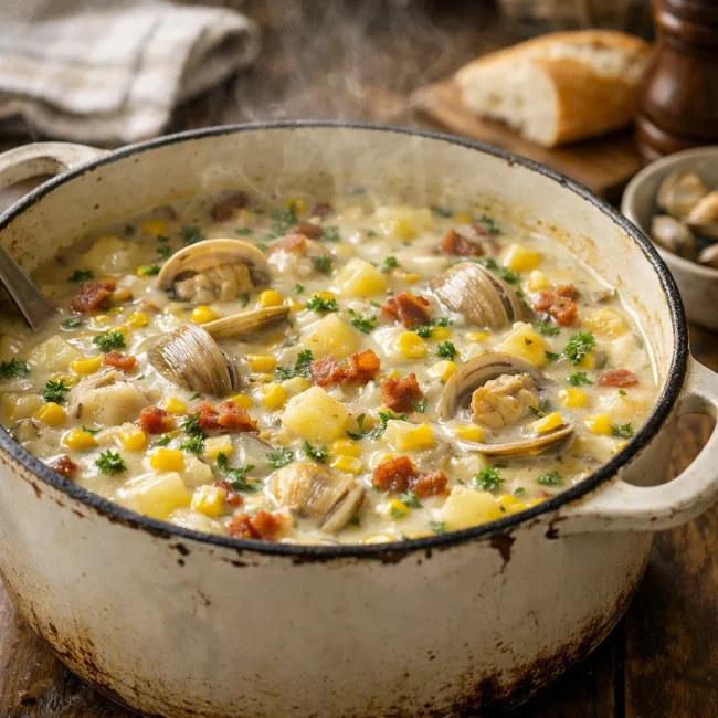 Hearty Clam and Corn Chowder