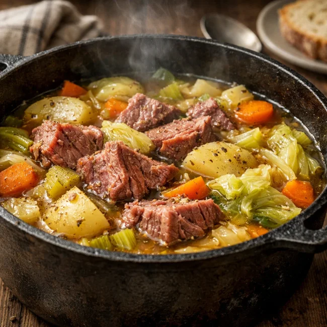 Hearty Corned Beef and Cabbage Stew