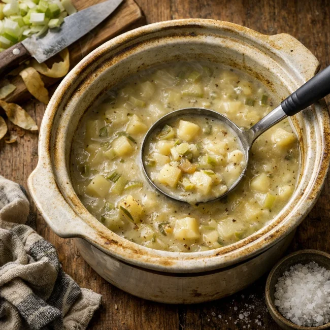 Hearty Crock Pot Potato and Leek Soup