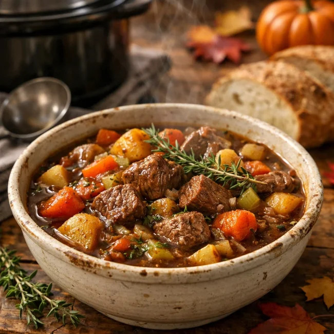 Hearty Harvest Slow Cooker Beef Stew