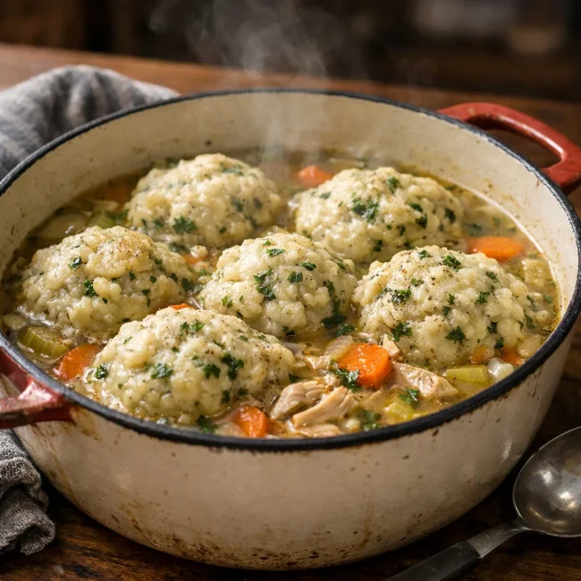 Hearty Herb Chicken and Dumplings