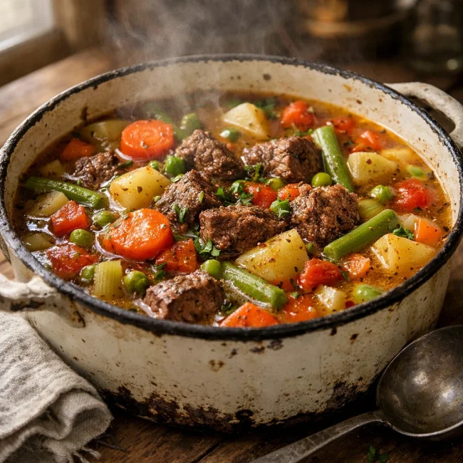 Hearty Homestead Beef and Vegetable Soup