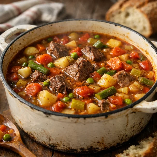 Hearty Homestead Vegetable Beef Soup