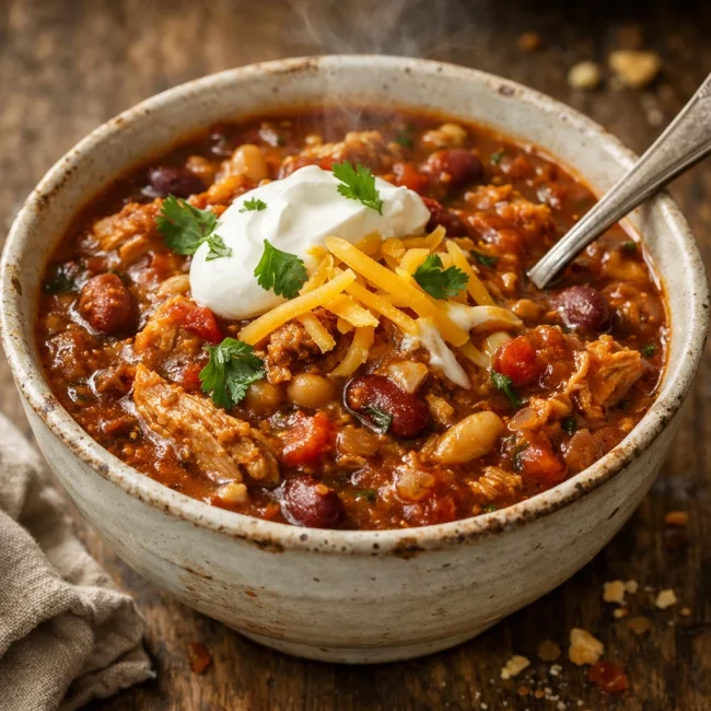 Hearty Homestyle Chicken Chili