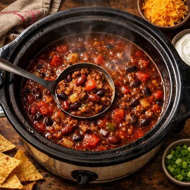 Hearty Homestyle Slow-Cooker Chili