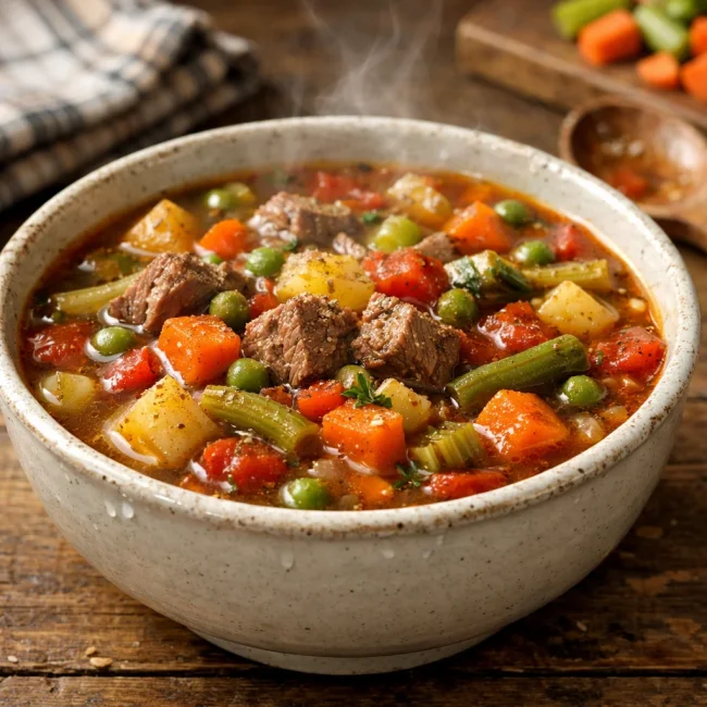 Hearty Homestyle Vegetable Beef Soup
