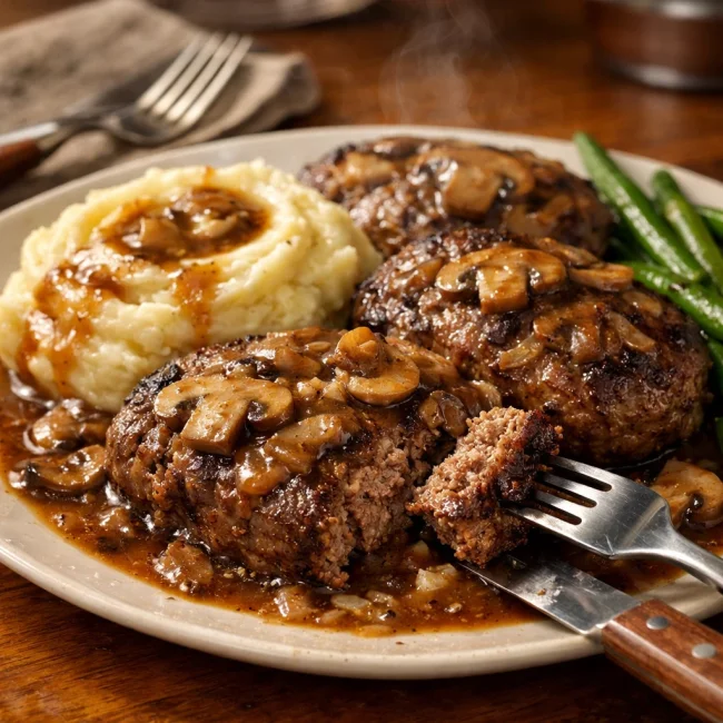 Hearty Mushroom Salisbury Steak