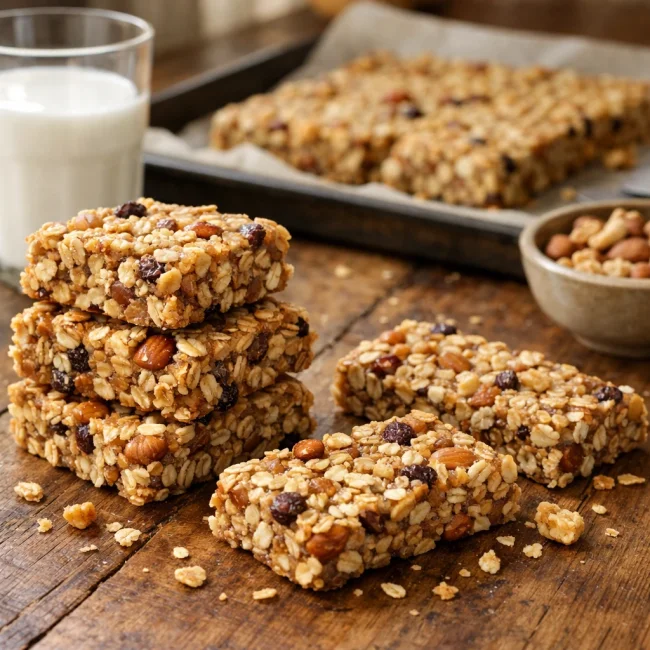 Hearty Oatmeal Granola Bars