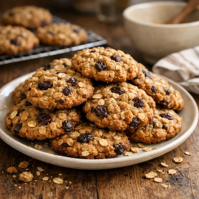 Hearty Oatmeal Raisin Cookies