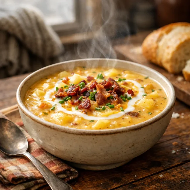 Hearty Potato-Cheddar Soup