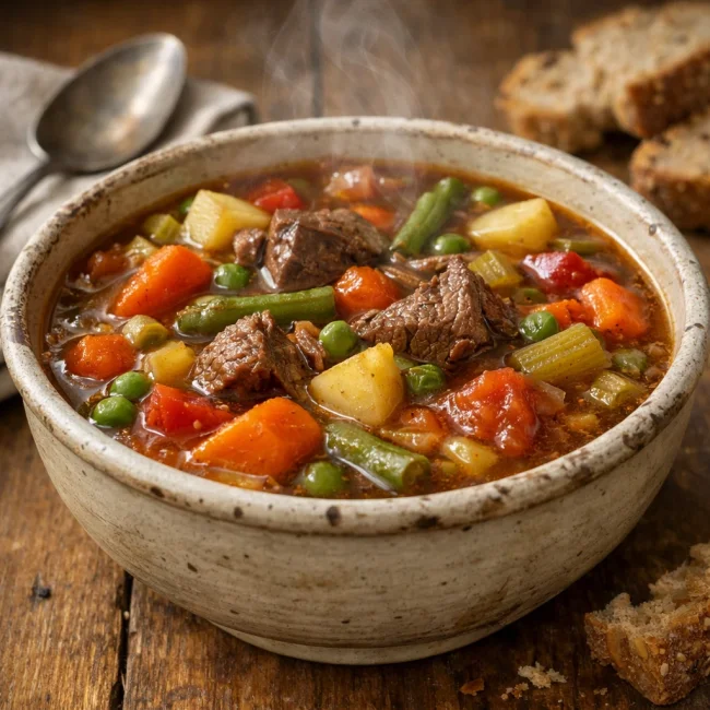 Hearty Rustic Vegetable Beef Soup
