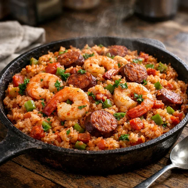 Hearty Shrimp and Sausage Jambalaya