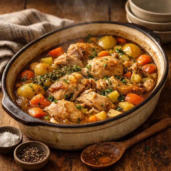 Hearty Slow Cooked Chicken Delight