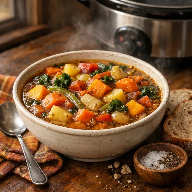 Hearty Slow Cooker Harvest Vegetable Soup