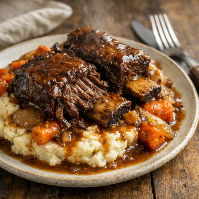 Hearty Slow Simmered Beef Short Ribs