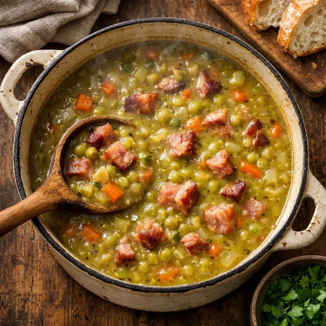 Hearty Smoky Ham and Split Pea Soup