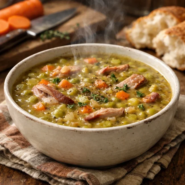Hearty Split Pea and Smoked Turkey Soup