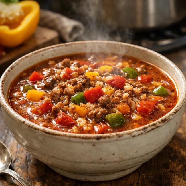 Hearty Stuffed Pepper Soup