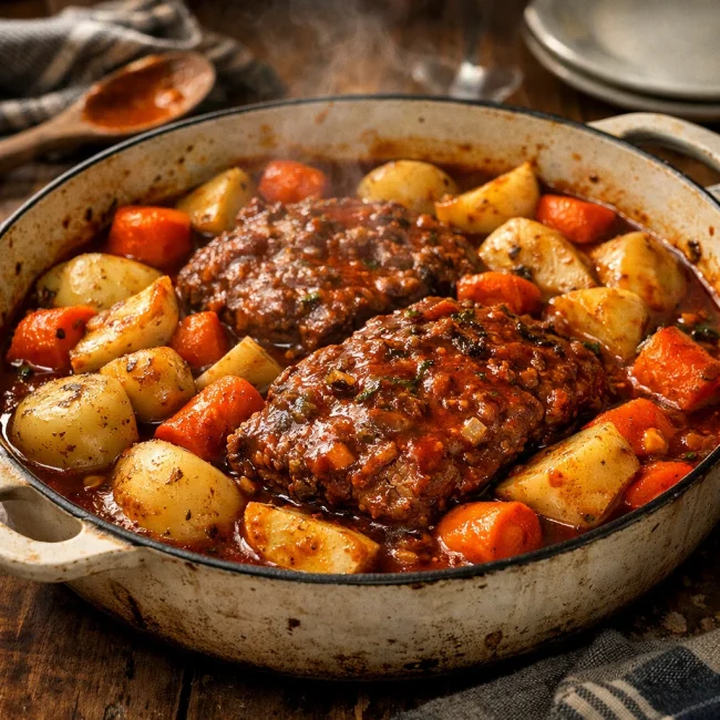 Hearty Swiss Steak with Root Vegetables