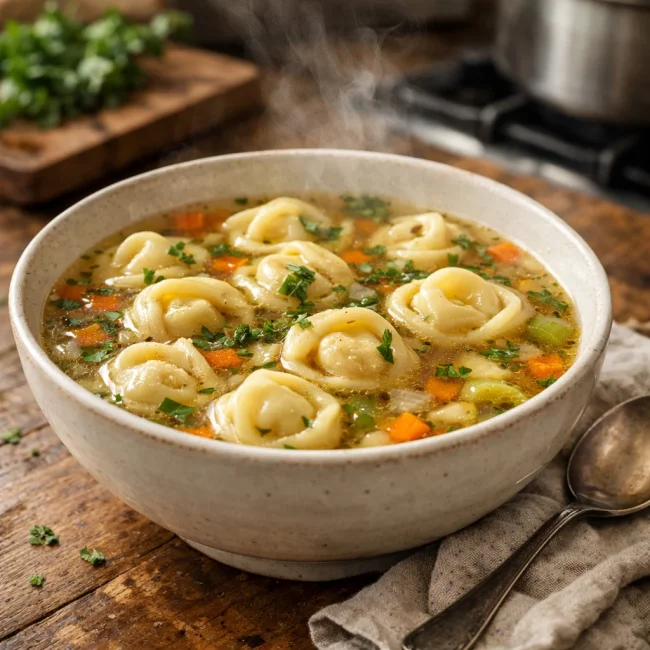Hearty Tortellini Broth