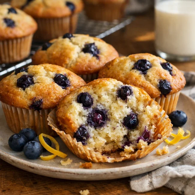 Heavenly Lemon Blueberry Muffins