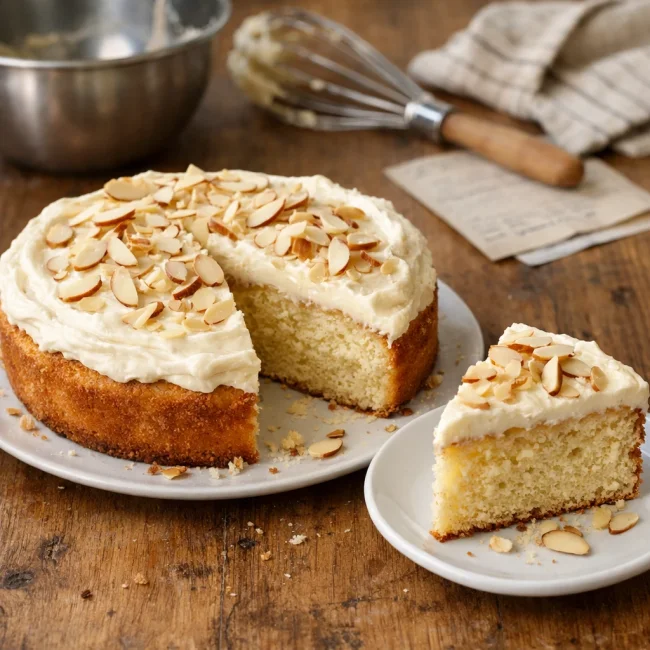 Heavenly Vanilla Almond Cake