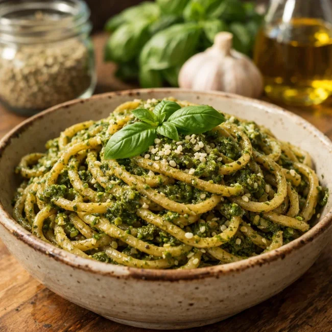 Hemp Seed Pesto Pasta