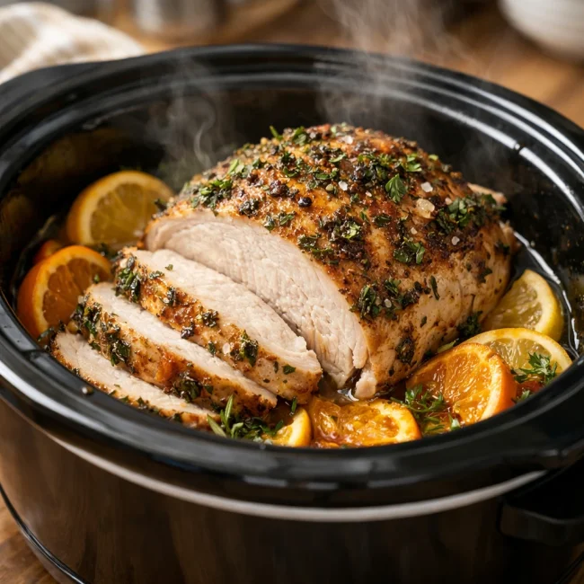 Herb Citrus Crock Pot Turkey Breast