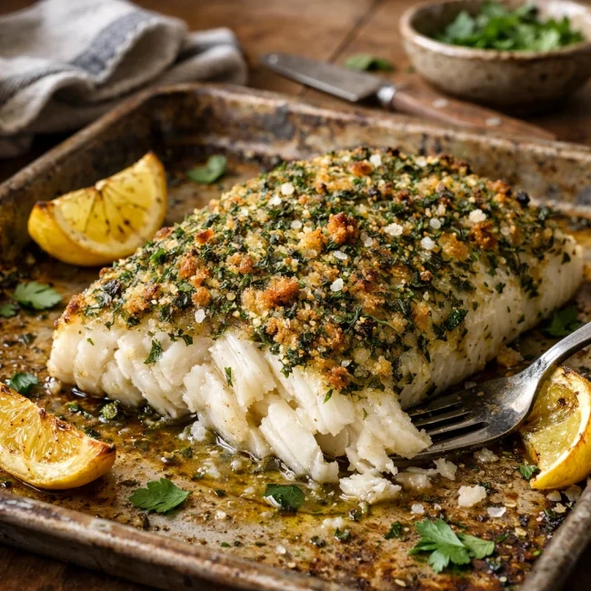 Herb-Crusted Baked Fish