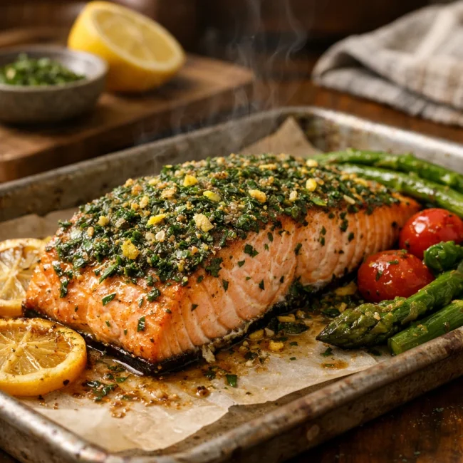 Herb-Crusted Baked Salmon