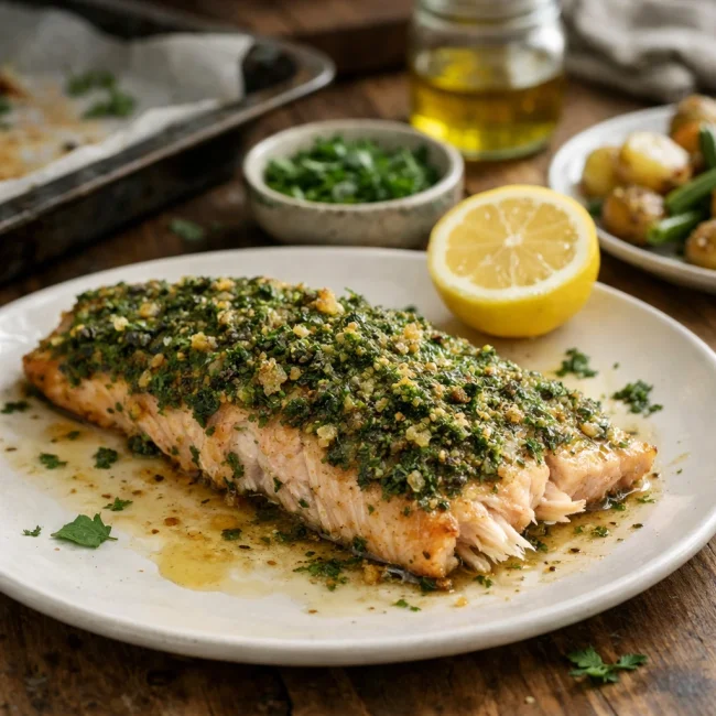 Herb-Crusted Baked Trout Fillets