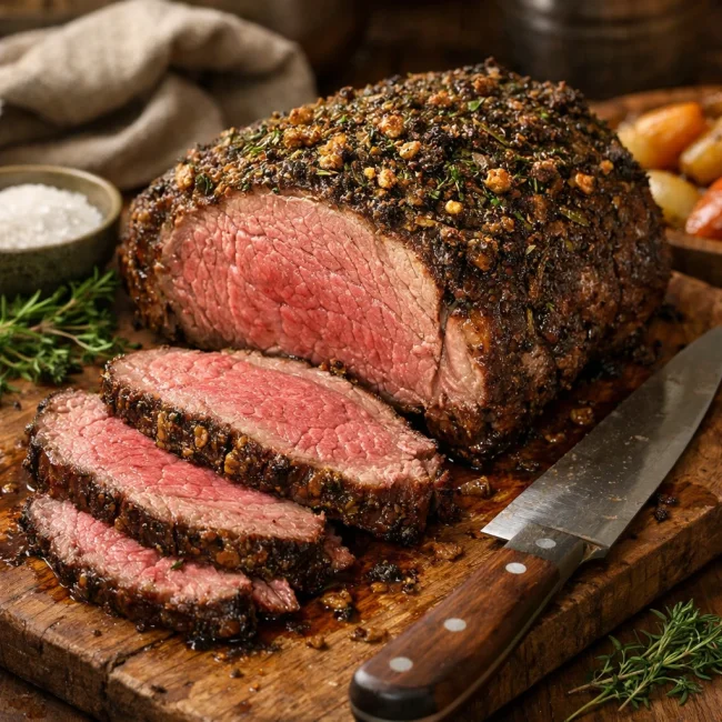 Herb-Crusted Bison Prime Rib