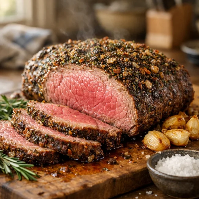 Herb-Crusted Boneless Rib Roast