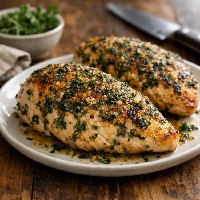 Herb-Crusted Chicken Breasts