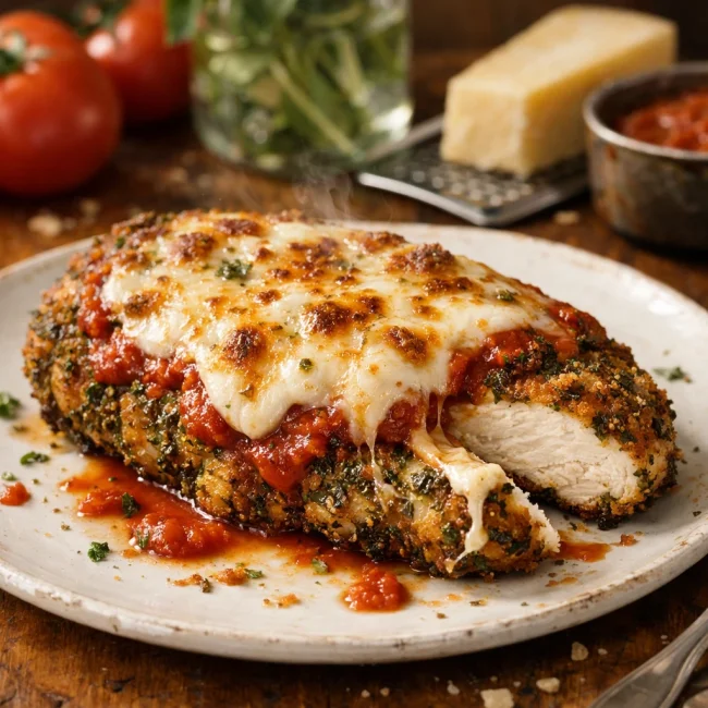Herb-Crusted Chicken Parmigiana