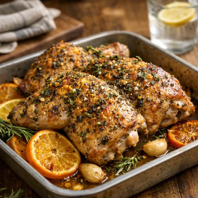 Herb-Crusted Citrus Baked Chicken