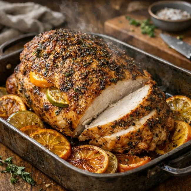 Herb-Crusted Citrus Roasted Turkey Breast