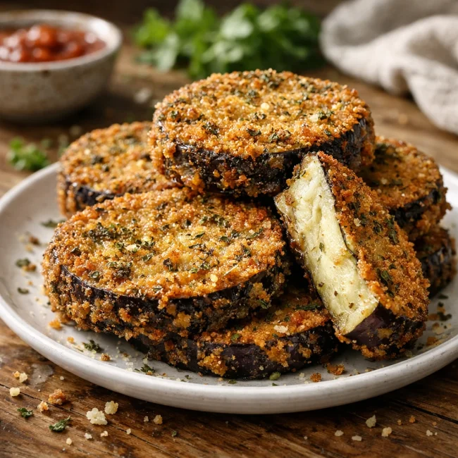 Herb-Crusted Fried Eggplant